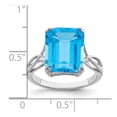 thumbnail image 3 of Sterling Silver Rhodium Blue Topaz Ring, 3 of 6