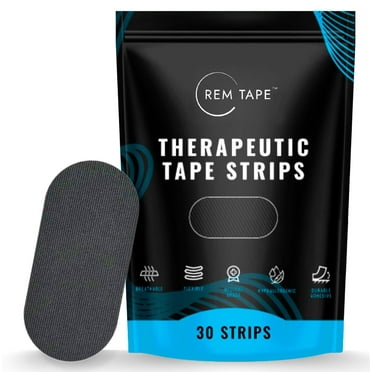 REM Tape™ (30 Strips) Mouth Tape For Sleeping. Reduce Snoring & Dry Mouth. Hypoallergenic, Medical Grade. One Month Supply.