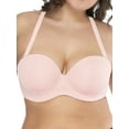 thumbnail image 2 of Deyllo Women's Push Up Strapless Bras Full Cup Plus Size Underwire Support Padded Seamless T-Shirt Bra, Light Pink 32D, 2 of 9