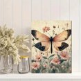 thumbnail image 1 of Qisvanset 12x16 Inch Framed Canvas Wall Art Vintage Dragonfly Pink Wildflower Botanical Pastel Living Room Wall Art, 1 of 7
