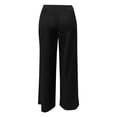 thumbnail image 5 of felwors Women's Wide Leg Lounge Pants High Waisted Knit Palazzo Pants with Pockets Soft Drape（Black， XL）, 5 of 6