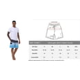 thumbnail image 2 of Tyhengta Men's Quick Dry Swim Trunks Mesh Lining Beach Board Shorts with Pockets White Stripe Black Gradient Blue L, 2 of 7