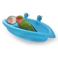 thumbnail image 4 of Bird Bathtub Plastic Bird Bath Accessory Bird Cage Bath with Mirror for Parrots, 4 of 10