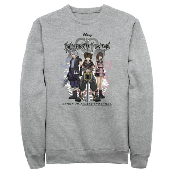 Men's Kingdom Hearts 3 Hero Group Shot Sweatshirt Athletic Heather Medium