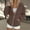 Brick Red, variant on Holzkary Women's 2025 Zip Up Y2K Hoodies Oversized Solid Color Sweatshirts Pullover Lapel Loose Casual Zipper Sweatshirts Casual Long Sleeve Sweatshirts Fall Spring Track Jackets with Pockets Blue L