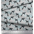 thumbnail image 2 of Soimoi Gray Cotton Jersey Fabric Dolphin & Bubbles Ocean Printed Craft Fabric by the Yard 64 Inch Wide, 2 of 3