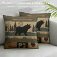 thumbnail image 3 of Nawypu Western Rustic Bear Throw Pillows Cover  Wild Animal Bear Deer Moose Pillow case Lodge Wildlife Outdoor Cabin Decorative Cushion Pillow Cover for Patio Couch Bedroom, 3 of 5