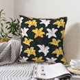 thumbnail image 6 of Haiem Lilies Flowers Print Velvet Soft Solid Decorative Square Throw Pillow Covers Set with Elegant Piping Christmas Cushion Case for Sofa Bedroom Car-16"x16", 6 of 8