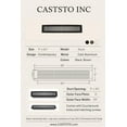 thumbnail image 7 of 3"x24" Caststo Cast Aluminum Contemporary Design Air Return Grille | Overall 5"x26" |- Black- Rock (For Floor- Black without Screw Holes), 7 of 7