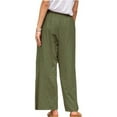 thumbnail image 4 of Ichuanyi Womens Pants Clearance, Women Fashion Solid Color Pokets Casual Elastic Drawstring Trousers Pants, 4 of 7