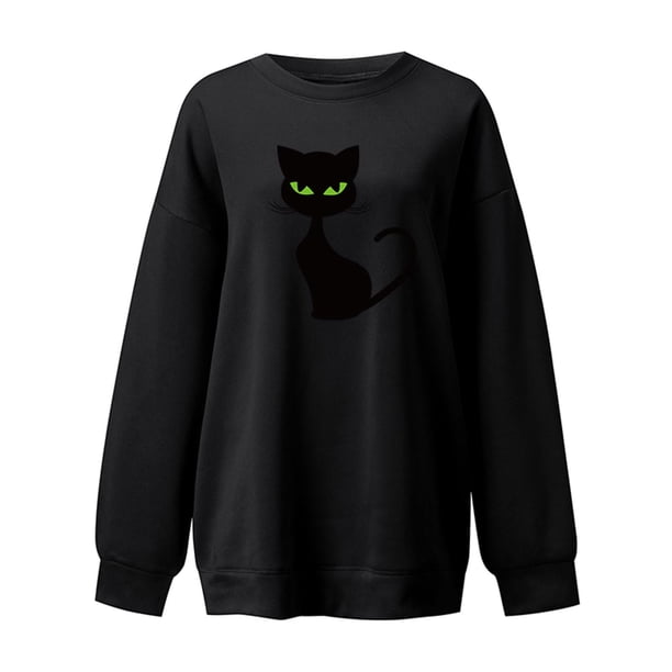 Moda mujer estampado cuello redondo pulóver Tops manga larga cómoda blusa sudadera Fridja czfsfas3358