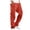 Orange, variant on TOMVIGX Mens Baggy Cargo Pants Athletic Drawstring Sweatpants Straight Leg Elastic Waist Trousers Casual Hiking Work Pants