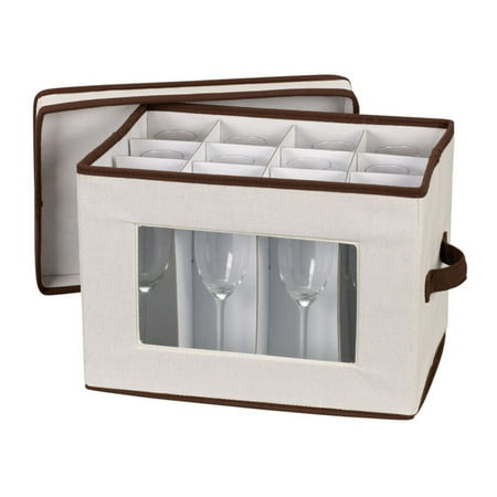 Household Essentials Window Vision Stemware Flute Chest