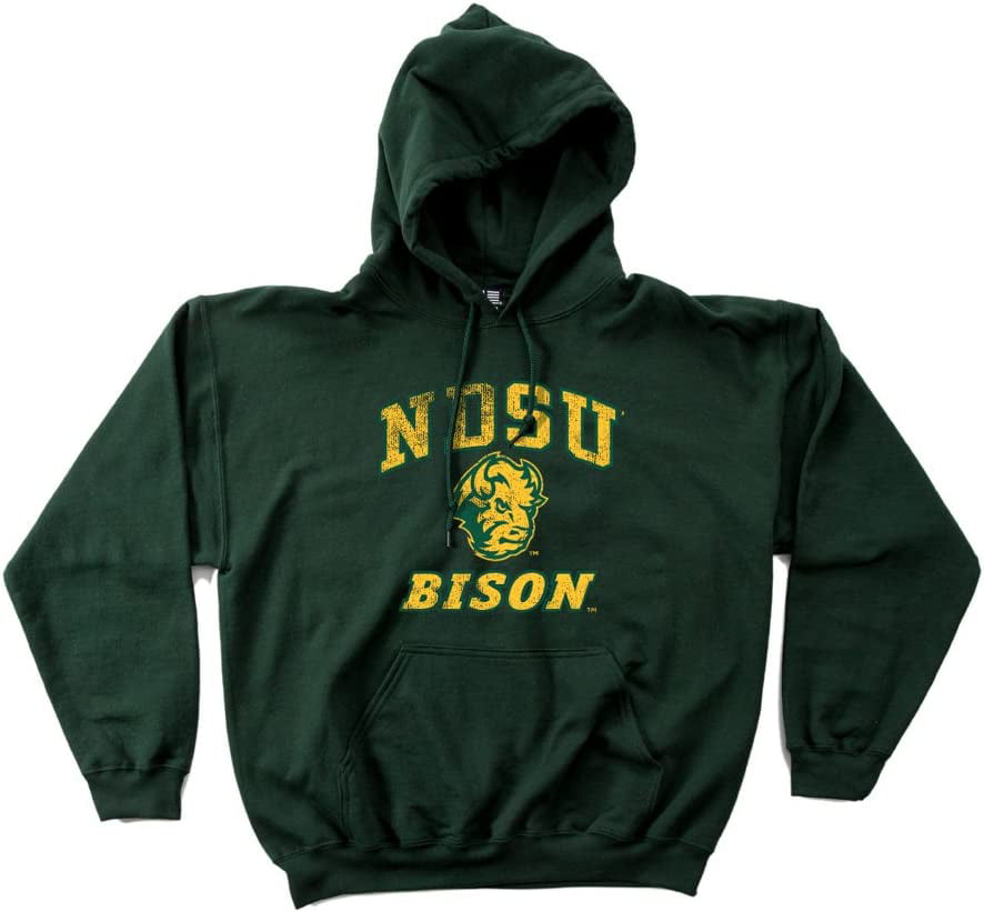 NCAA North Dakota State Bison 50/50 Blended 8-Ounce Vintage Mascot Hooded Sweatshirt 