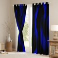 thumbnail image 3 of jejeloiu Minimalist Geometric Artwork Blackout Curtains Set of 2 (52x84 Each),Blue Stripes Line Window Curtains For Kids, 3 of 6