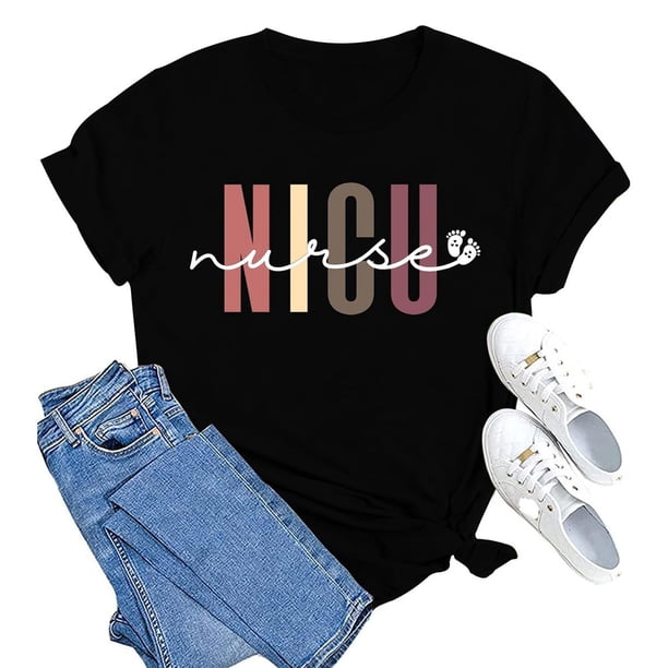 Blusa informal de manga corta y cuello redondo con estampado para mujer: diseño con letras, tejido de poliéster, ideal para vacaciones o fiestas. Tallas: S-XXL.