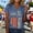 Light Blue, variant on MAIHAN 250th Anniversary Usa Women 4th Of July Shirt Plus Size American Flag Shirts Womens Summer Tops Funny Tshirts Shirts for Women