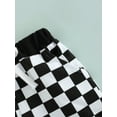 thumbnail image 5 of Baby Boys Shorts with Checkerboard Print, Elastic Waist Drawstring Casual Pocket Decoration Clothing 1 Months-3 Years, 5 of 6