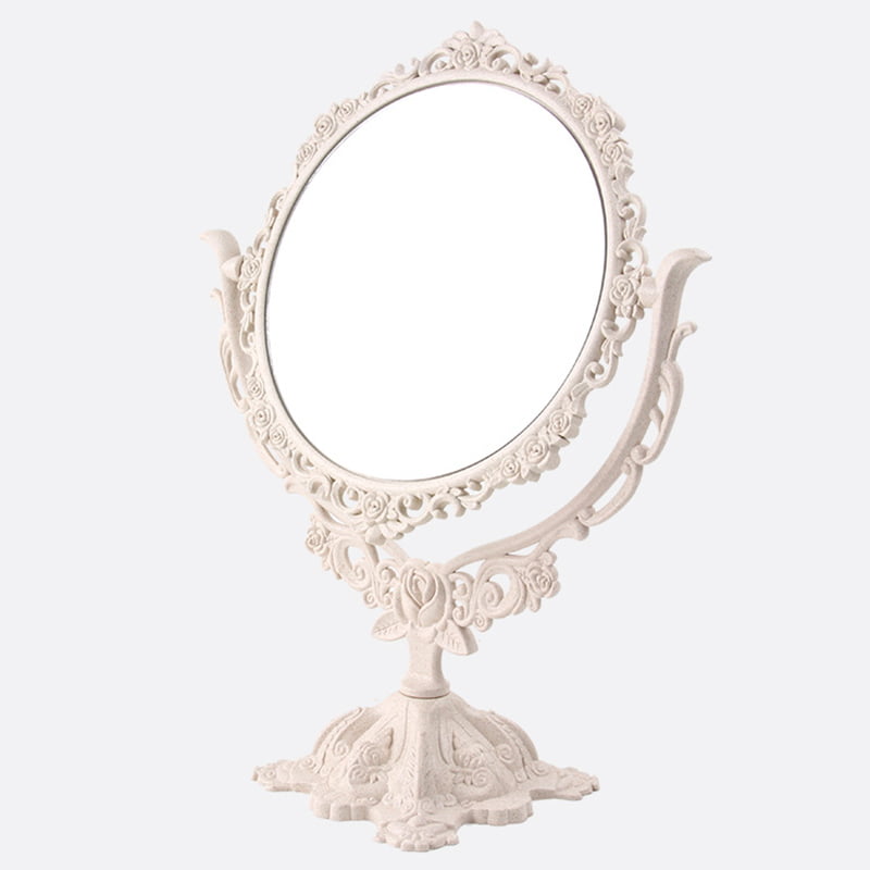 Traveling Portable Good for Tabletop NYDG Makeup Mirror Desktop Rotatable Gothic Mirror Butterfly Rose Decor Beauty Tool 360 Degree Rotation Powerful Suction Cup Bathroom 