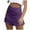 Purple, variant on HJYCHN Mini Skirts for Women Casual Satin High Waist Mini Skirt with Side Zipper and Fanny Pack Detail Satin Skirt Khaki S