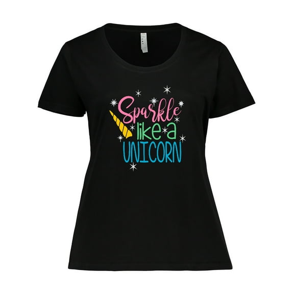 Inktastic Sparkle Like a Unicorn Women's Plus Size T-Shirt