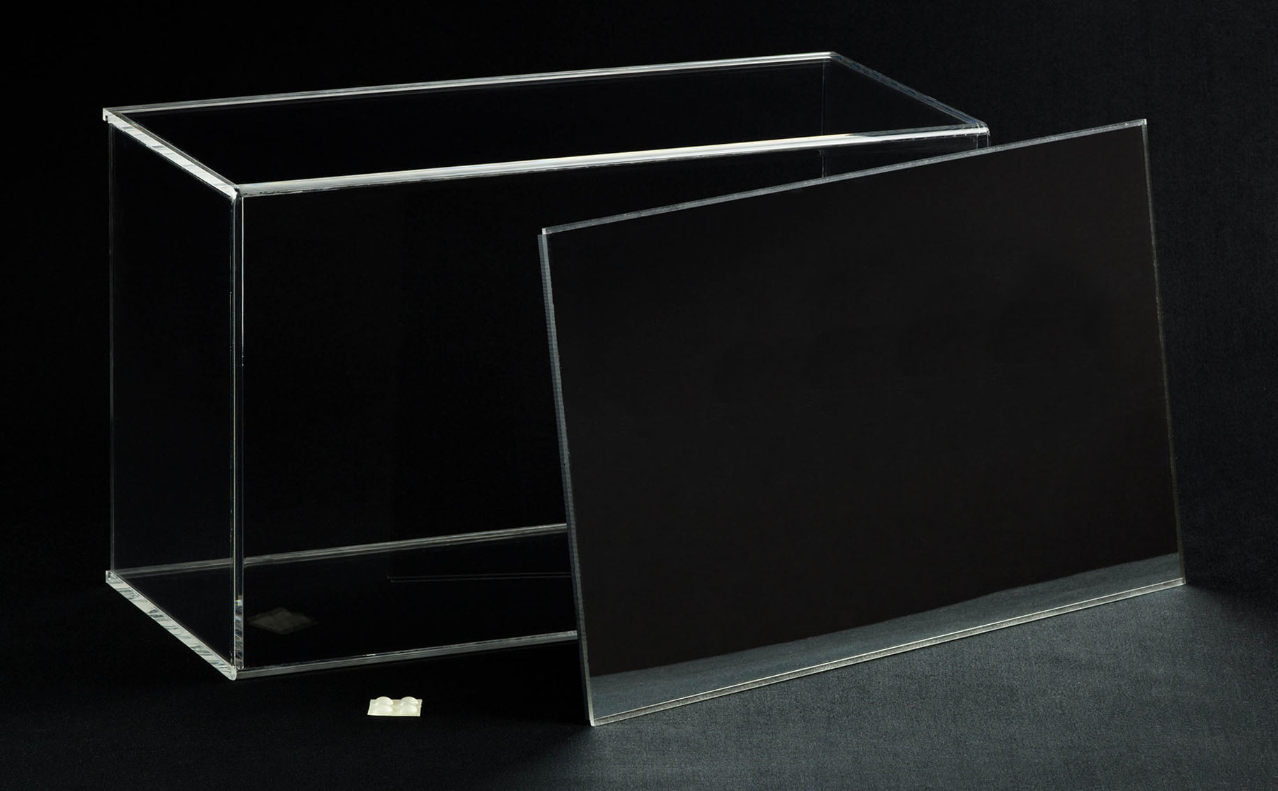Versatile Deluxe Acrylic Display Case with Mirror 6" x 6" x 15" A078-MB 