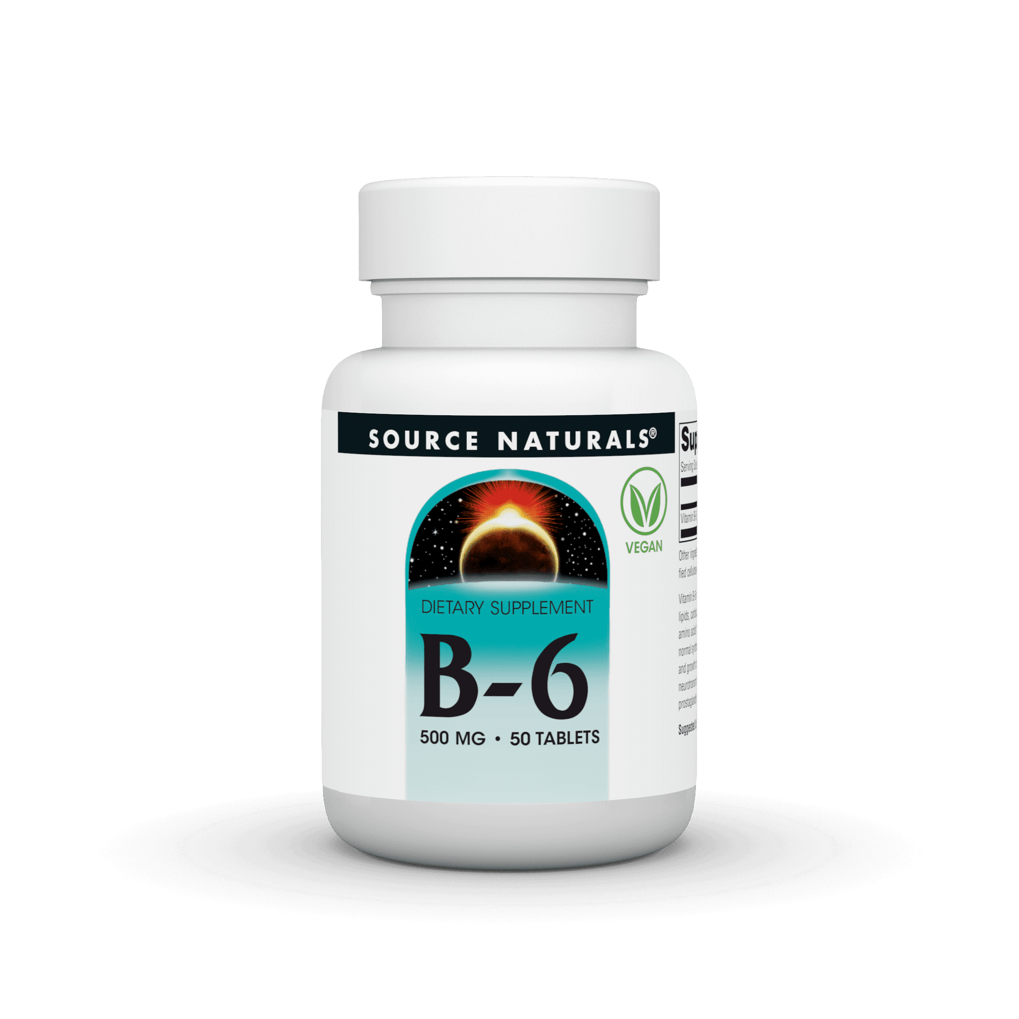 Source Naturals Vitamin B-6, Immune System Support, 500 mg - 50 Tablets