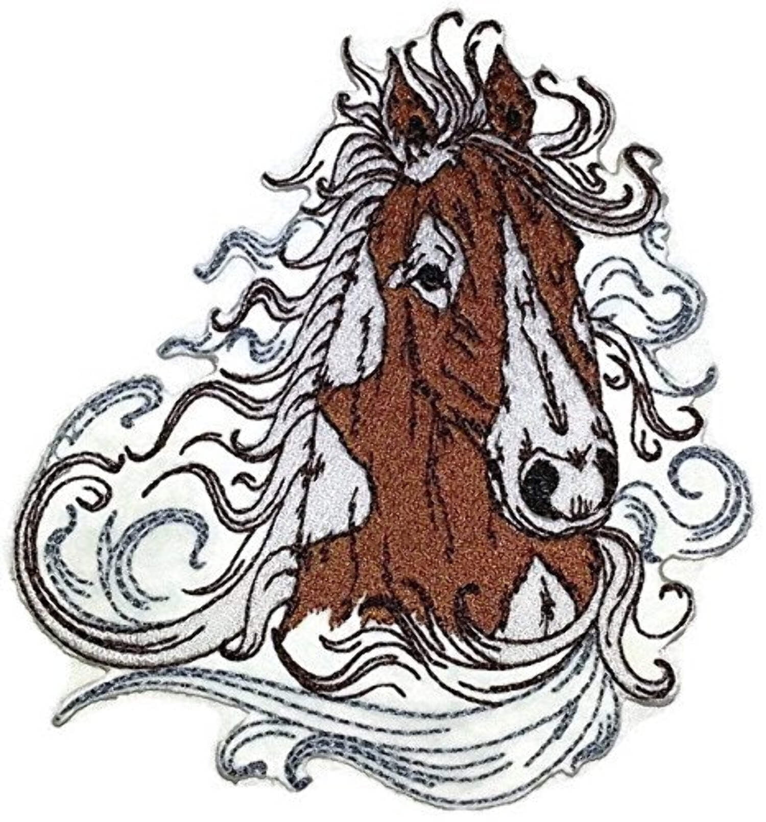 Custom and Unique Spirit of Stallions [Spirit Of Stallion No.4 ] [Custom and Unique] Embroidered Iron on/Sew patch 5" 5.43"]