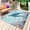 Turquoise, variant on Coastal Turtle Blue Outdoor Rug 3x5 Ft - Reversible Patio Rug Outdoor Camping Rugs, Summer Beach Nautical Coral Starfish Indoor Outdoor Area Rugs, Non-Slip Outdoor Carpet Runner for Deck/Porch