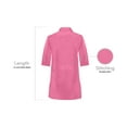 thumbnail image 5 of Panda Uniform by HeedFit Women's 32" 3/4 Sleeve Lab Coat with Multi-Colored Plus Size L Pink, 5 of 6