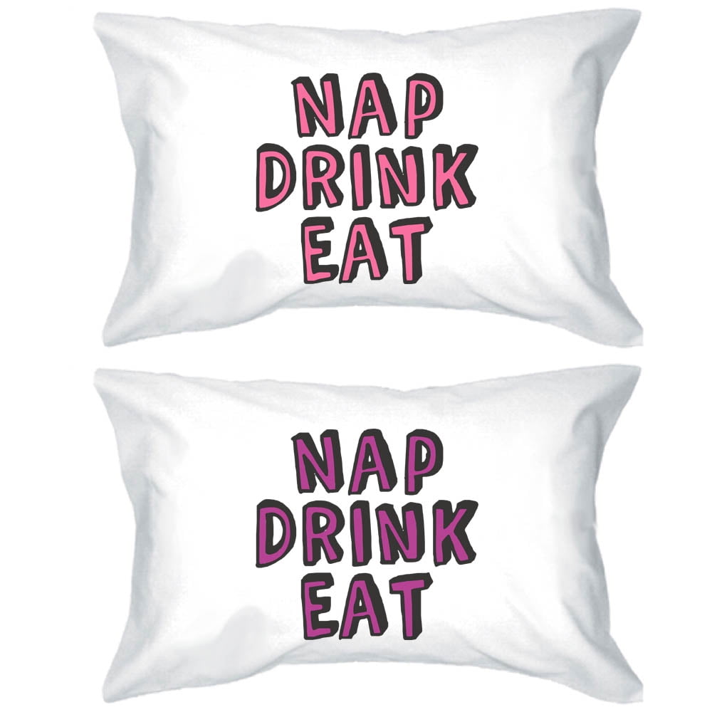 Cute Pillowcases 300-Thread-Count Standard Size 21 x 30 Sleeping Eyelashes