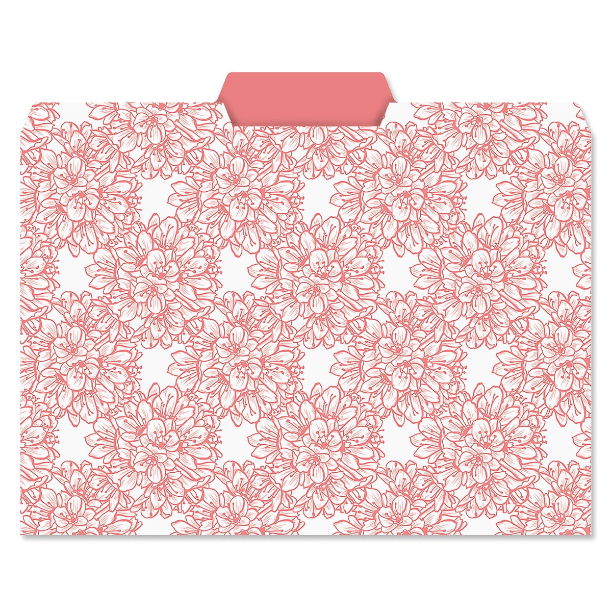 Current Charcoal & Coral File Folders Value Pack, Decorative, Set of 24, Staggered Tabs, 9.5 x 11.75