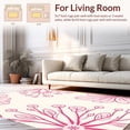 thumbnail image 2 of ODIKA 4'x6' Machine Washable Non-Slip Area Rug, Abstract Blossom Cluster Design With Flowing Shapes High Traffic Rug, Pink, 386661, 2 of 7