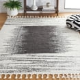 thumbnail image 2 of SAFAVIEH Moroccan Tassel Juan Abstract Area Rug, Ivory/Black, 4'5" x 6'5", 2 of 8