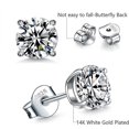 thumbnail image 3 of Silver Stud Earrings For Women, Hypoallergenic Sterling Silver Stud Earrings With Sparkly Gift, 3 of 5