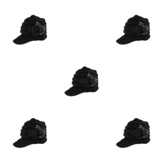 Wweixi Warm Up In Style With Fashionable Wool Cap For Cold Weather Knitted Hats Knitted Caps Funny Hat Wool Hat Ear Protectors black 5Set
