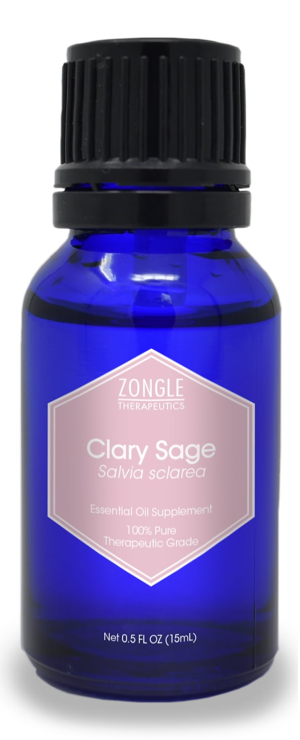 Zongle Clary Sage Essential Oil, France, Safe To Ingest, 15 mL
