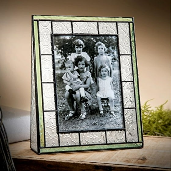J Devlin Pic 122 57v Picture Frame 5x7 Vertical Photo Green J Devlin Pic 122 57v Picture Frame 5x7 Vertical Photo Green Stained Glass Family Wedding Baby Com