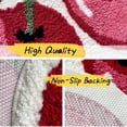 thumbnail image 4 of 23x19in Cute Red Cherry Shaped Non Slip Absorbent Bath Mat for Bathroom, 4 of 7
