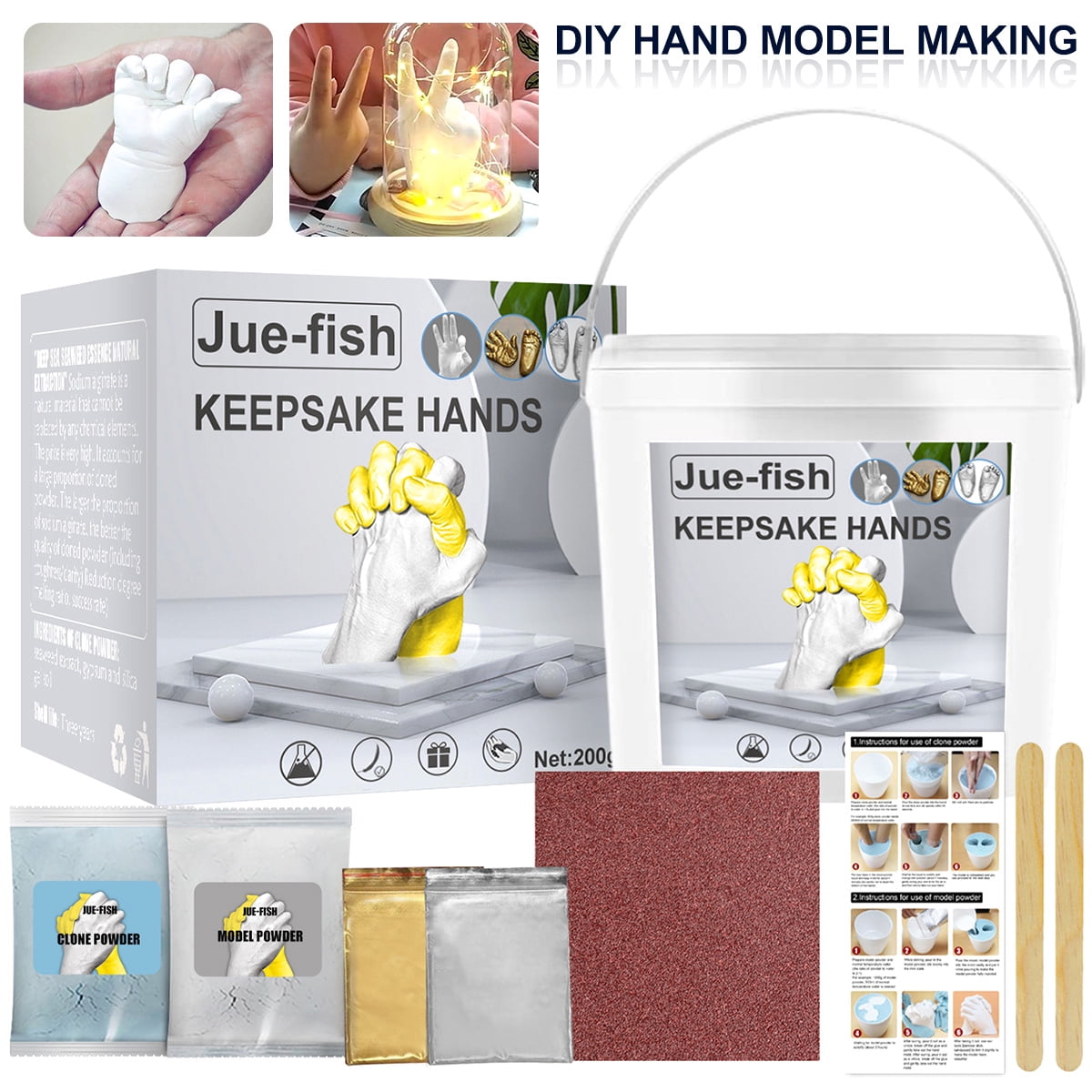 Protoiya Keepsake Hand Casting Kit DIY Plaster Statue Molding Kit Hand