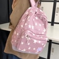 thumbnail image 4 of Blue Nylon Backpack with Star Pattern - Spacious 30x13x45cm, Lightweight 0.36kg, Large Capacity Travel Daypack, 4 of 6