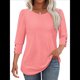 thumbnail image 3 of Blusas Elegantes e Informales con Mangas 3/4 y Botones para Mujer, Ideales para Vacaciones de Verano en la Playa. Rosa XL, 3 of 6