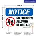 thumbnail image 2 of No Children Allowed In This Area, OSHA Sign,, 2 of 8