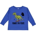 thumbnail image 3 of Inktastic 4th Birthday Party Dinosaur 4 Year Old Boys Long Sleeve Toddler T-Shirt, 3 of 5