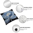 thumbnail image 4 of Acheng Vintage Floral Navy Blue Decorations Pillow Covers Set of 2,Throw Pillows Covers for Outdoor Couch Sofa Living Room Golden Lines Geometric Couch Pillows Cushion Cover White, 4 of 6