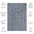 thumbnail image 5 of SAFAVIEH Courtyard Darin Traditional Indoor/Outdoor Area Rug, 6'7" x 9'6", Navy/Ivory, 5 of 9