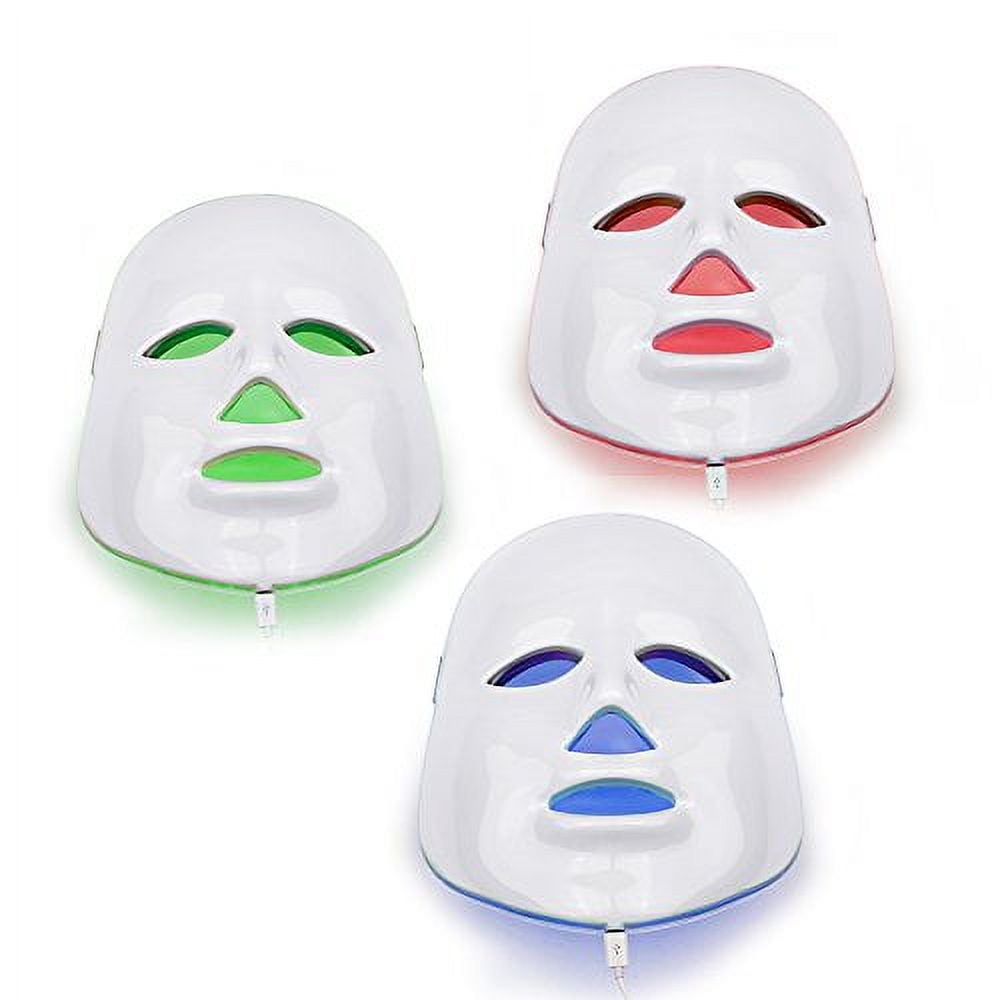 norlanya photon therapy facial skin care treatment machine facial toning mask - blue red green photon light