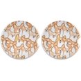 thumbnail image 2 of FREEAMG Cute Corgi Dog Car Coasters 2 PCS Drinks Absorbent Ceramic Stone Car Coasters with Fingertip Grip Car Cup Holder Coasters, 2 of 6