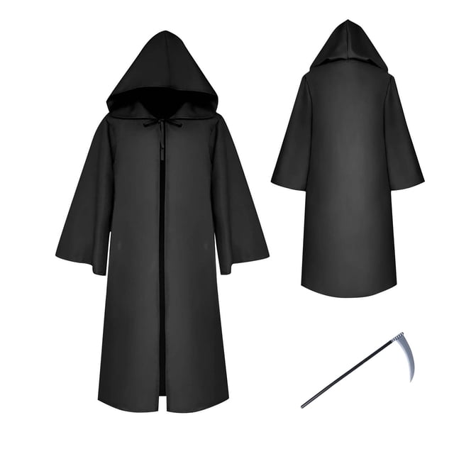 Men's And Women's Halloween Costumes Grim Cloak Hooded Cloak Jacket Coat