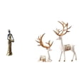 thumbnail image 1 of Elegante Conjunto De Figuras De Dama Y Reno, Fusión Africana Y Europea. Escultura Decorativa única Y Ligera Para El Hogar, Ideal Para Hoteles Y Coleccionistas., 1 of 8